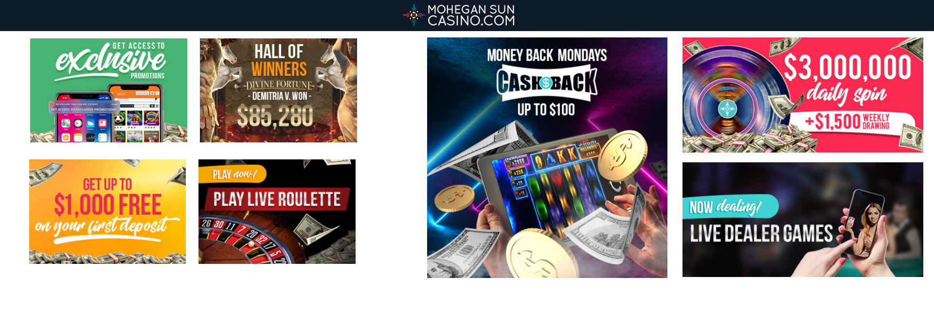 mohegan sun online casino bonus codes
